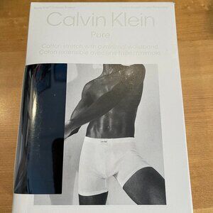 Calvin Klein Underwear 3 Pack Pure Cotton Stretch Boxer Briefs Black NEW